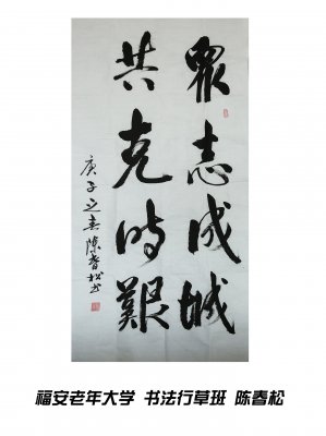 “抗击疫情”主题书法作品展示